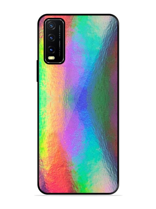 Colorful Holographic Background Glossy Metal TPU Phone Cover for Vivo Y20A Zapvi