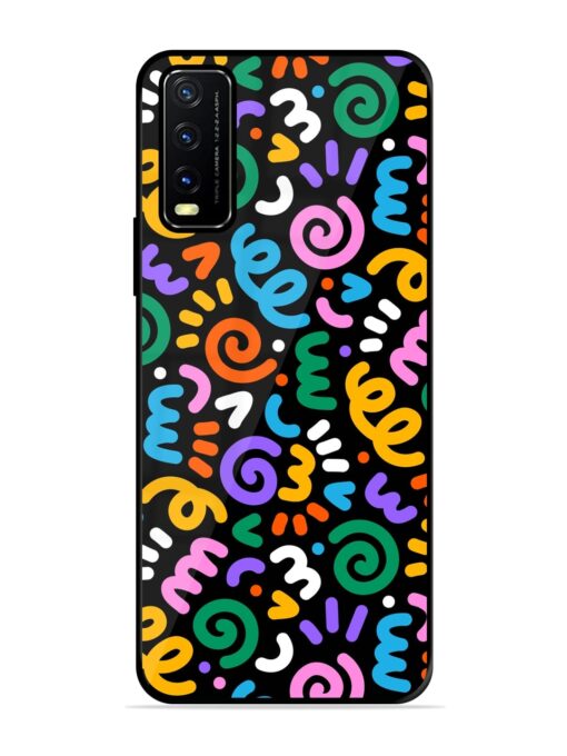 Colorful Seamless Vector Glossy Metal Phone Cover for Vivo Y20A Zapvi