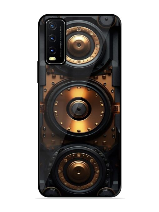 Sound Box Glossy Metal Phone Cover for Vivo Y20A Zapvi