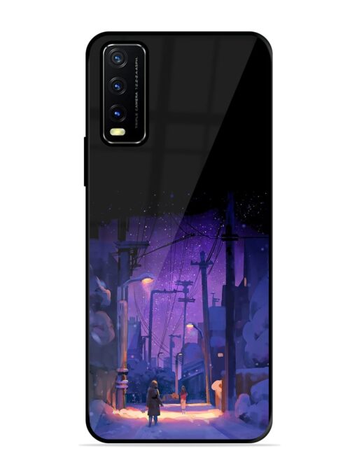 Winter Anime Art Glossy Metal Phone Cover for Vivo Y20A Zapvi