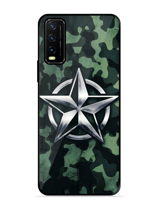 Indian Army Star Design Glossy Metal Phone Cover for Vivo Y20G Zapvi