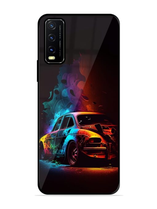 High Classic Car Art Glossy Metal Phone Cover for Vivo Y20G Zapvi