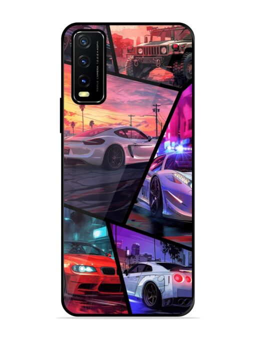 Ride In Pixels Glossy Metal Phone Cover for Vivo Y20G Zapvi