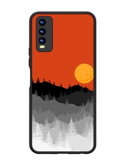 Mountain Lofi Sun Glossy Metal Phone Cover for Vivo Y20I