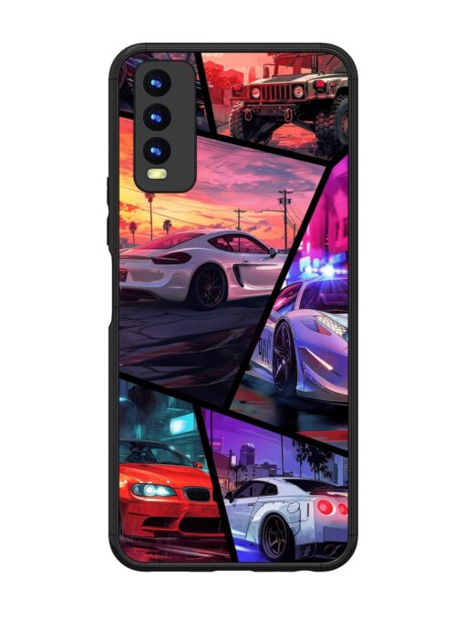 Ride In Pixels Glossy Metal Phone Cover for Vivo Y20I Zapvi