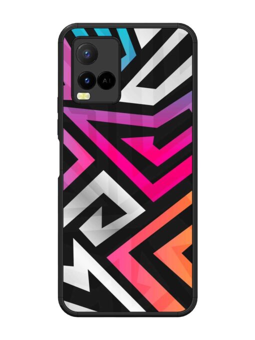 Rainbow Seamless Glossy Metal Phone Cover for Vivo Y21 Zapvi