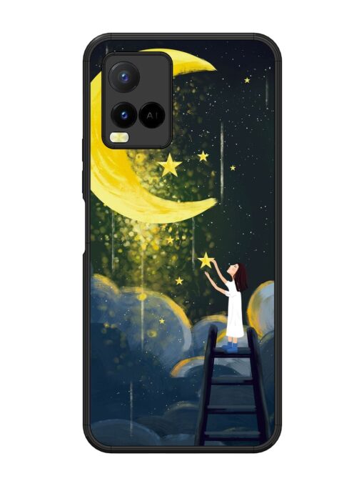 Moonlight Healing Night Illustration Glossy Metal TPU Phone Cover for Vivo Y21 Zapvi