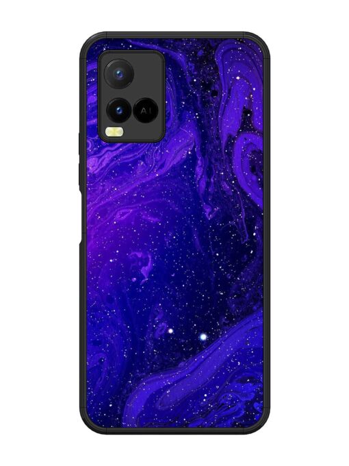 Galaxy Acrylic Abstract Art Glossy Metal Phone Cover for Vivo Y21 Zapvi