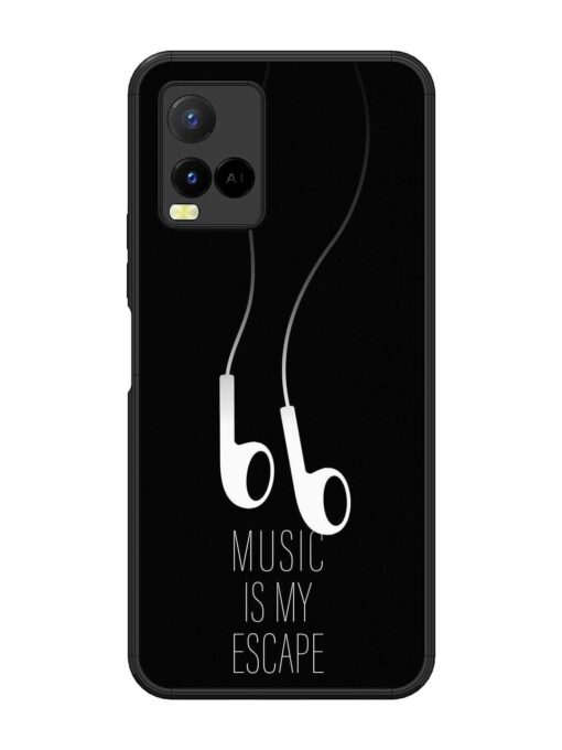 Music Is My Escape Glossy Metal Phone Cover for Vivo Y21 Zapvi