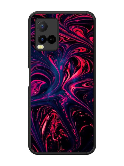 Abstract Background Glossy Metal Phone Cover for Vivo Y21 Zapvi