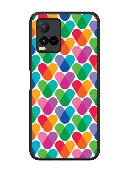 Overlapping Colors Colorful Glossy Metal TPU Phone Cover for Vivo Y21 Zapvi