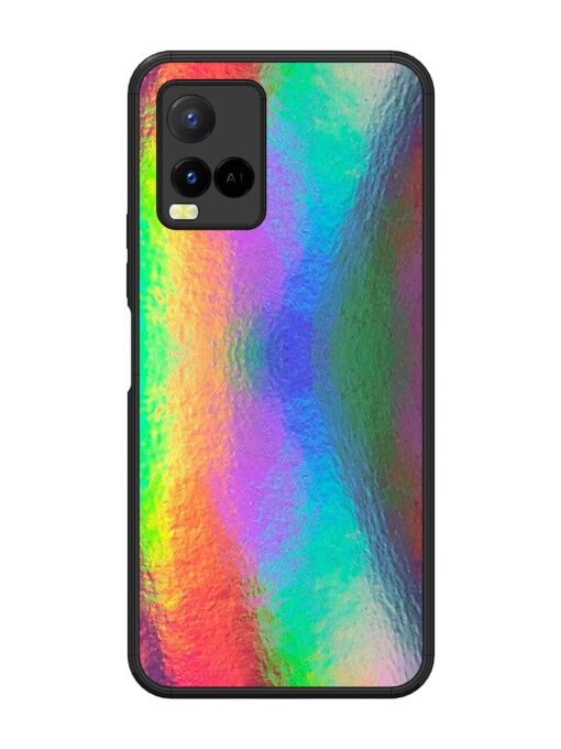 Colorful Holographic Background Glossy Metal TPU Phone Cover for Vivo Y21 Zapvi