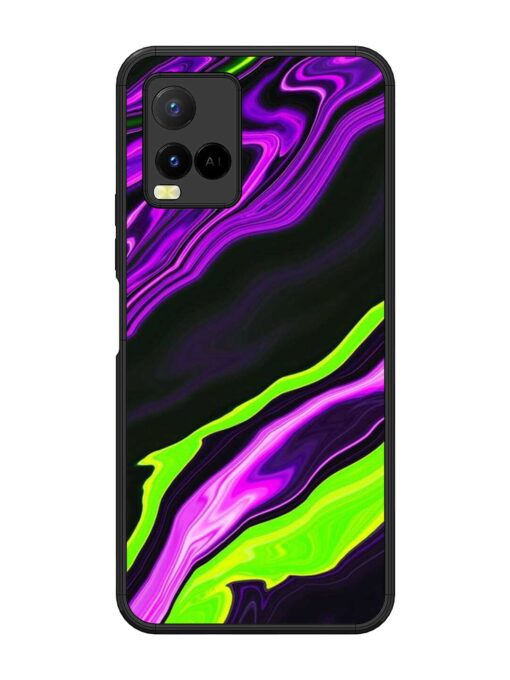 Bright Fluid Violet Glossy Metal Phone Cover for Vivo Y21 Zapvi