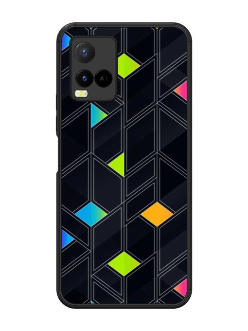 Abstract Mosaic Seamless Glossy Metal Phone Cover for Vivo Y21 Zapvi