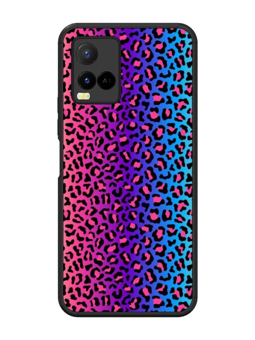 Colorful Leopard Seamless Glossy Metal Phone Cover for Vivo Y21 Zapvi