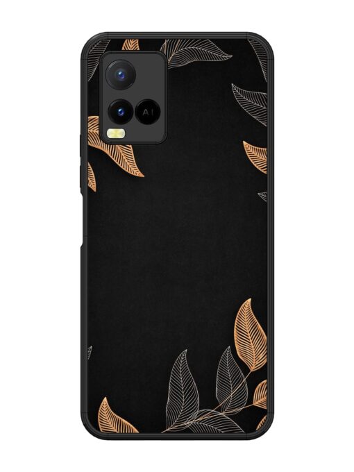 Foliage Art Glossy Metal Phone Cover for Vivo Y21 Zapvi