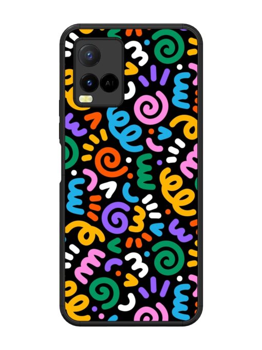 Colorful Seamless Vector Glossy Metal Phone Cover for Vivo Y21 Zapvi