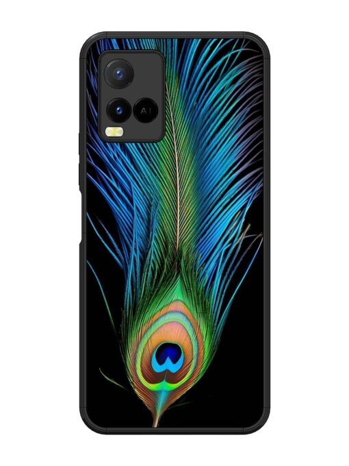 Peacock Feather Glossy Metal TPU Phone Cover for Vivo Y21 Zapvi