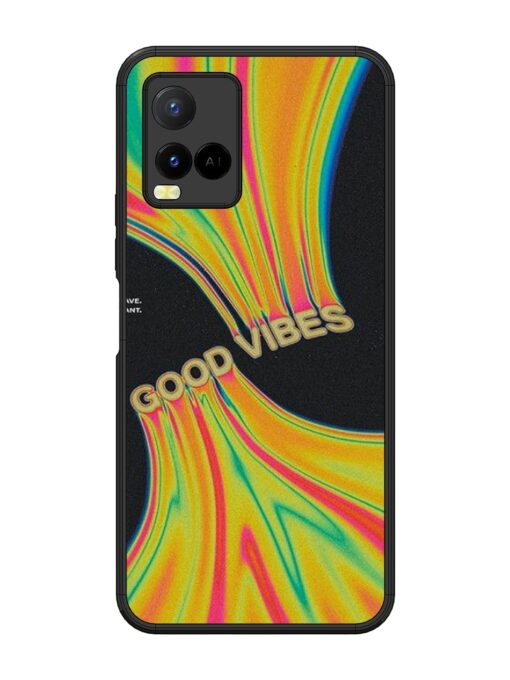 Good Vibes Glossy Metal Phone Cover for Vivo Y21 Zapvi