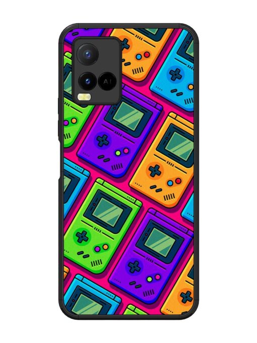 Game Seamless Pattern Glossy Metal Phone Cover for Vivo Y21 Zapvi