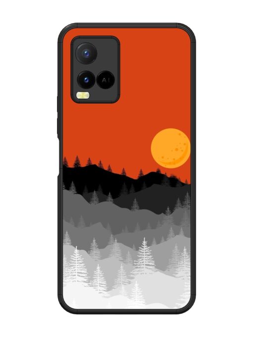 Mountain Lofi Sun Glossy Metal Phone Cover for Vivo Y21 Zapvi