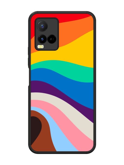 Minimal Pride Art Glossy Metal Phone Cover for Vivo Y21