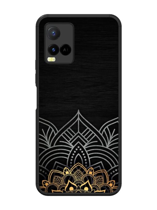 Decorative Golden Pattern Glossy Metal Phone Cover for Vivo Y21