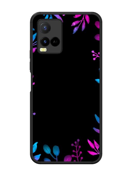 Flower Pattern Watercolor Glossy Metal Phone Cover for Vivo Y21