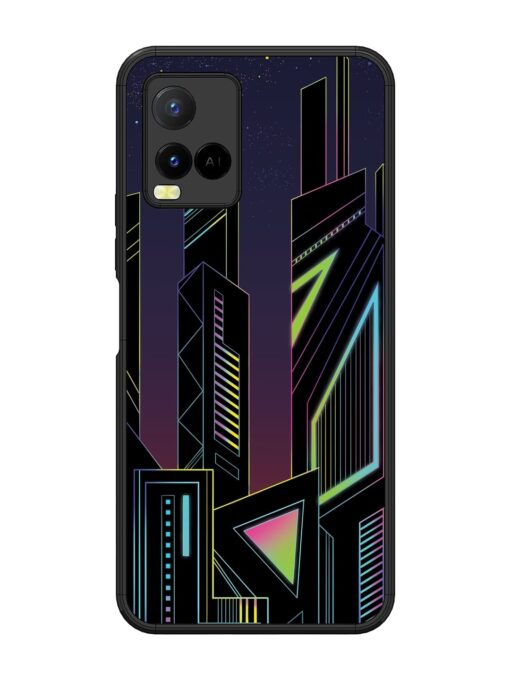 Neon Dreamscape Glossy Metal Phone Cover for Vivo Y21 Zapvi