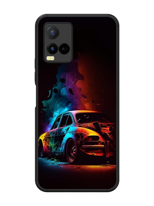 High Classic Car Art Glossy Metal Phone Cover for Vivo Y21