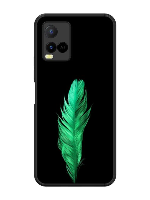 Feather Texture Glossy Metal Phone Cover for Vivo Y21 Zapvi