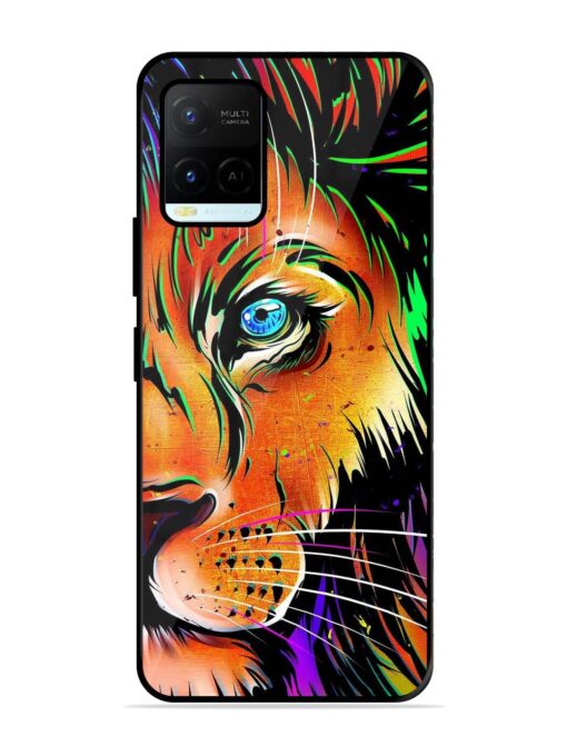 Colorful Lion Design Glossy Metal TPU Phone Cover for Vivo Y21A Zapvi