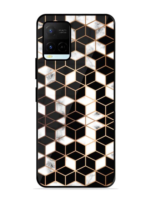 Vector Marble Texture Glossy Metal Phone Cover for Vivo Y21A