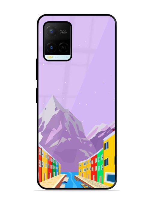 Venice City Illustration Glossy Metal Phone Cover for Vivo Y21A