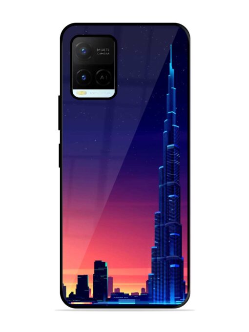 Burj Khalifa Abstract Glossy Metal Phone Cover for Vivo Y21A