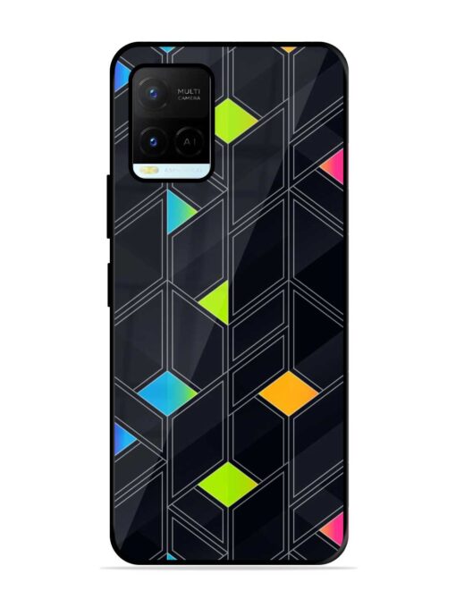 Abstract Mosaic Seamless Glossy Metal Phone Cover for Vivo Y21A