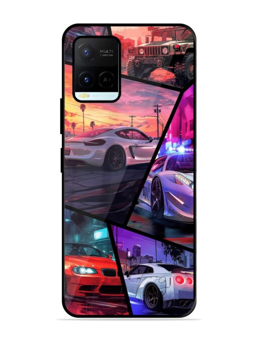 Ride In Pixels Glossy Metal Phone Cover for Vivo Y21A Zapvi