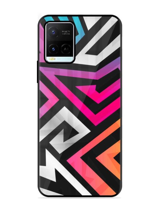 Rainbow Seamless Glossy Metal Phone Cover for Vivo Y21G Zapvi