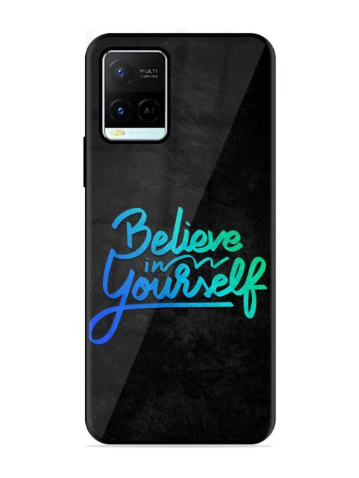 Believe In Yourself Glossy Metal Phone Cover for Vivo Y21G Zapvi