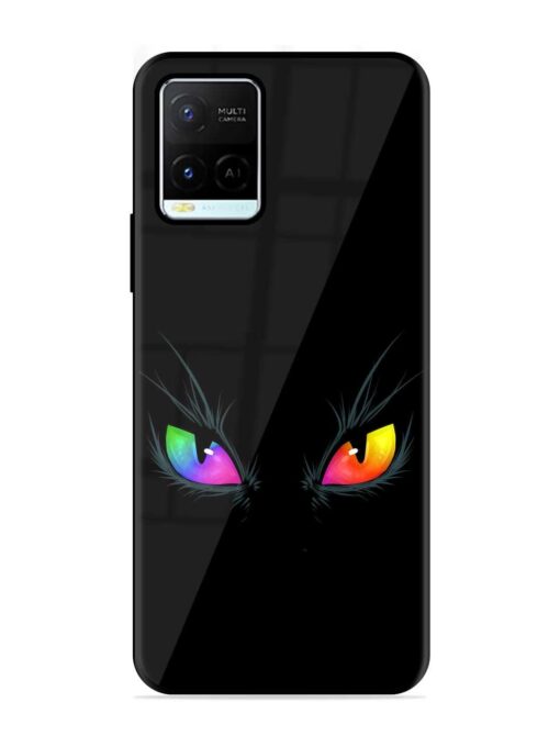 Cat Eyes Glossy Metal Phone Cover for Vivo Y21G Zapvi