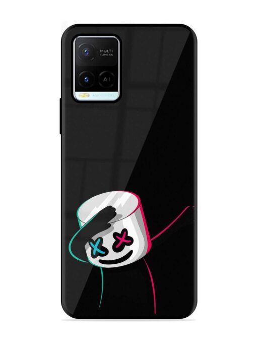 Black Marshmallow Glossy Metal Phone Cover for Vivo Y21G Zapvi