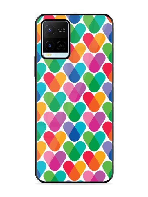 Overlapping Colors Colorful Glossy Metal TPU Phone Cover for Vivo Y21G Zapvi