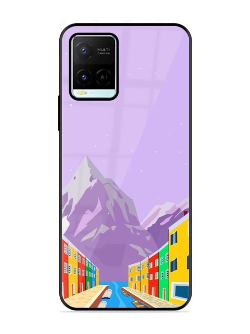 Venice City Illustration Glossy Metal Phone Cover for Vivo Y21G Zapvi