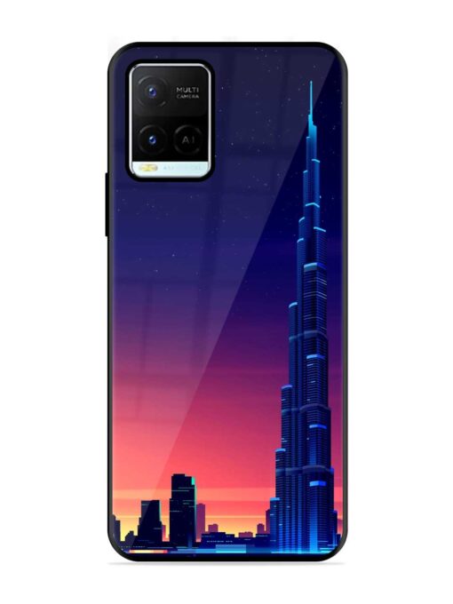 Burj Khalifa Abstract Glossy Metal Phone Cover for Vivo Y21G Zapvi