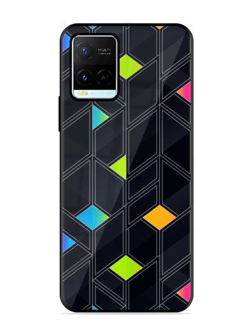 Abstract Mosaic Seamless Glossy Metal Phone Cover for Vivo Y21G Zapvi