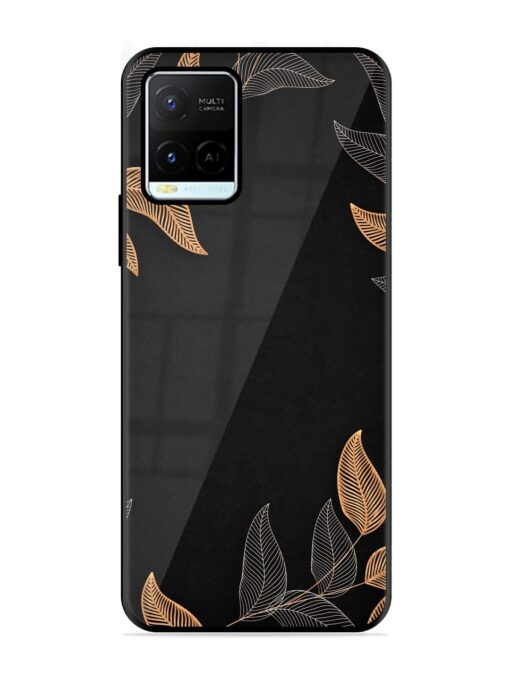 Foliage Art Glossy Metal Phone Cover for Vivo Y21G Zapvi