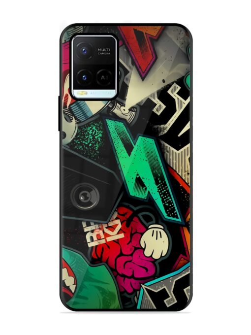 Graffiti Art Glossy Metal Phone Cover for Vivo Y21G Zapvi