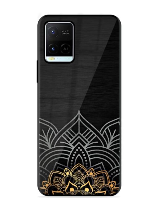 Decorative Golden Pattern Glossy Metal Phone Cover for Vivo Y21G Zapvi