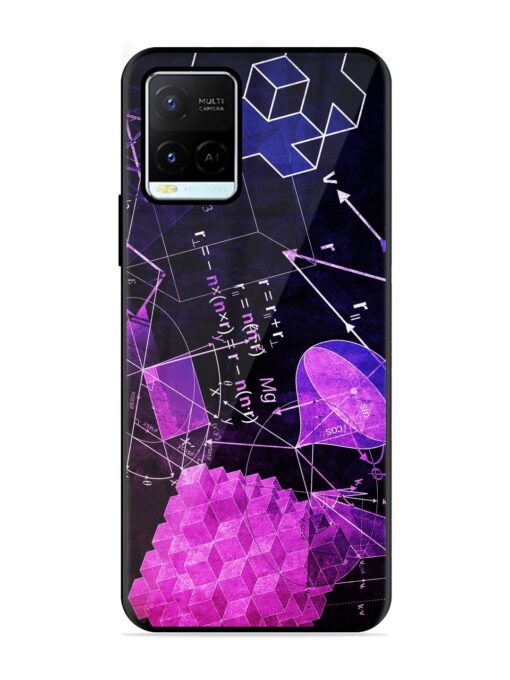 Math Physics Formula Art Glossy Metal Phone Cover for Vivo Y21G Zapvi