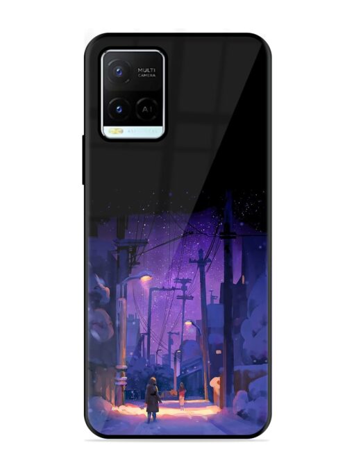 Winter Anime Art Glossy Metal Phone Cover for Vivo Y21G